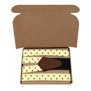 Franklin Dots Suspenders - Kraft Gift Box Packaging - Knotty Tie Co.