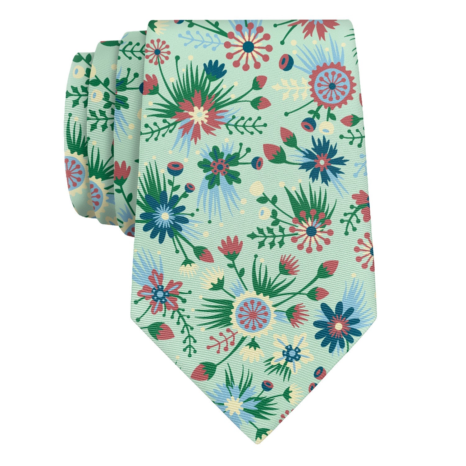 Freesia Floral Necktie - Rolled - Knotty Tie Co.