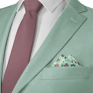 Freesia Floral Pocket Square - Matching Necktie- Knotty Tie Co.