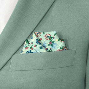 Freesia Floral Pocket Square - Scalloped Fold - Knotty Tie Co.