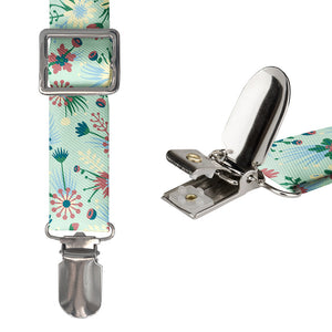 Freesia Floral Suspenders - Hardware and Strap - Knotty Tie Co.