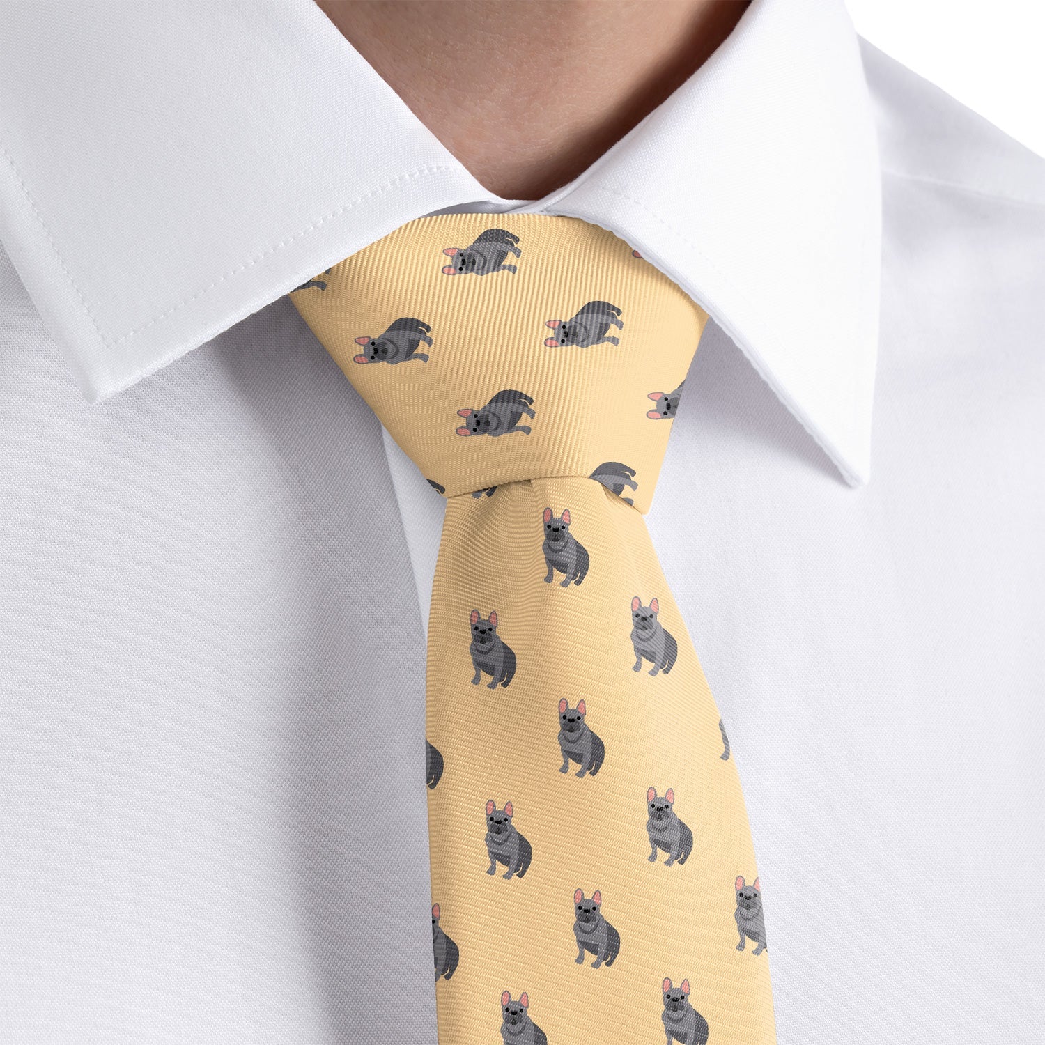 French Bulldog Necktie - Rolled - Knotty Tie Co.