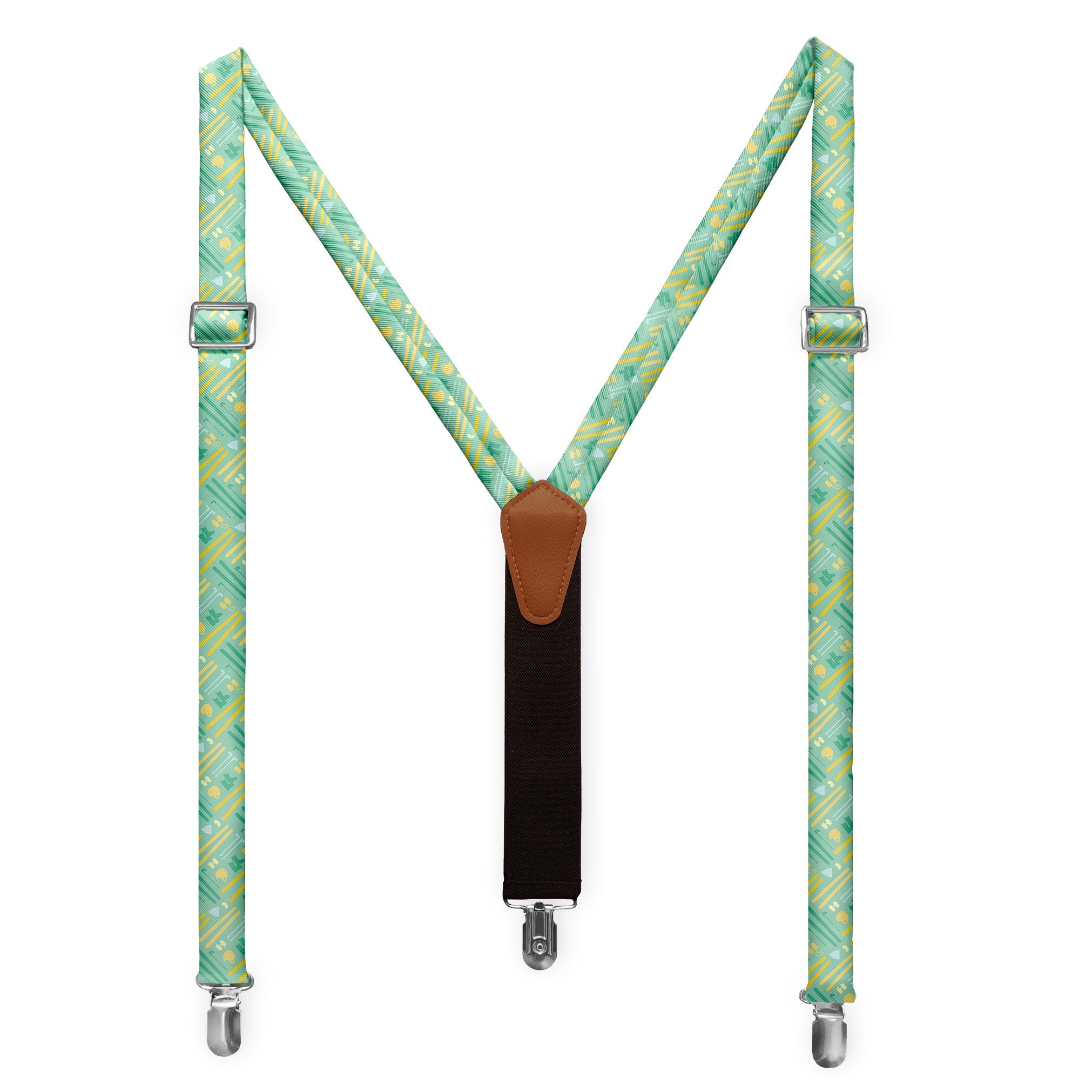 Fresh Pow Suspenders - Full Front View - Knotty Tie Co.