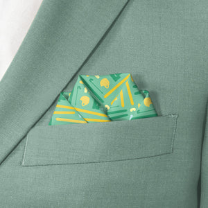 Fresh Pow Pocket Square - Scalloped Fold - Knotty Tie Co.