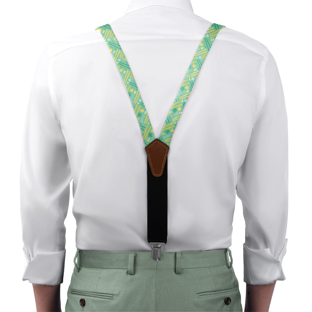 Fresh Pow Suspenders - On Model Front View - Knotty Tie Co.