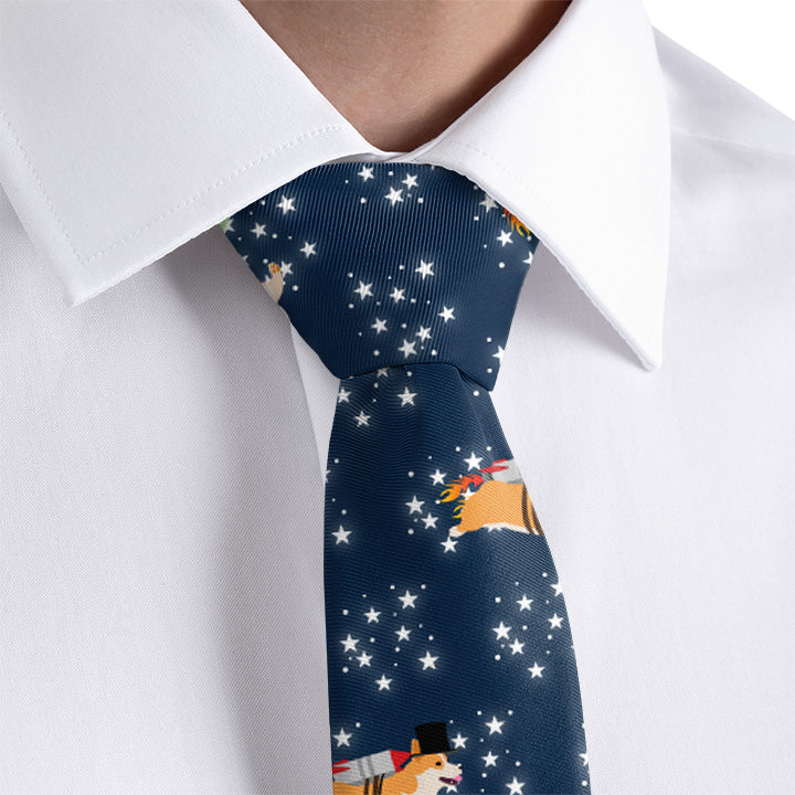 Galactic Corgi Necktie - Dress Shirt - Knotty Tie Co.