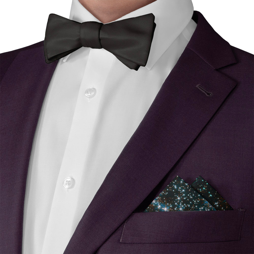 Galaxy Pocket Square - Matching Bow Tie - Knotty Tie Co.