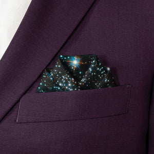 Galaxy Pocket Square - Scalloped Fold - Knotty Tie Co.