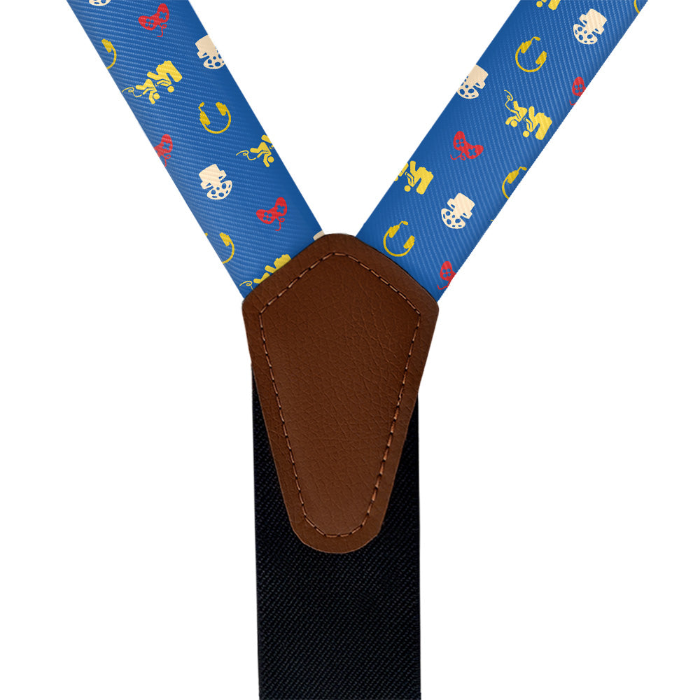 Gaming With Friends Suspenders - Vegan Leather Y-Back - Knotty Tie Co.