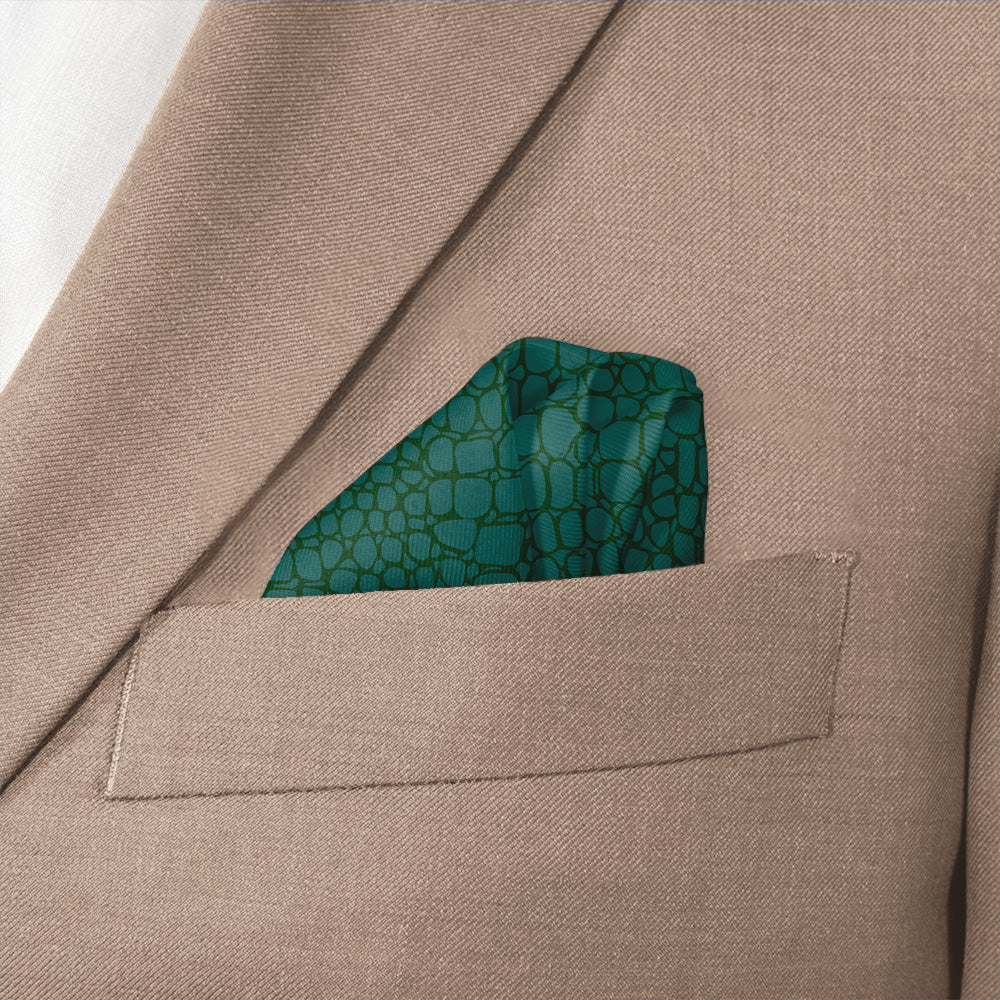 Gator Skin Pocket Square - Wave Fold - Knotty Tie Co.