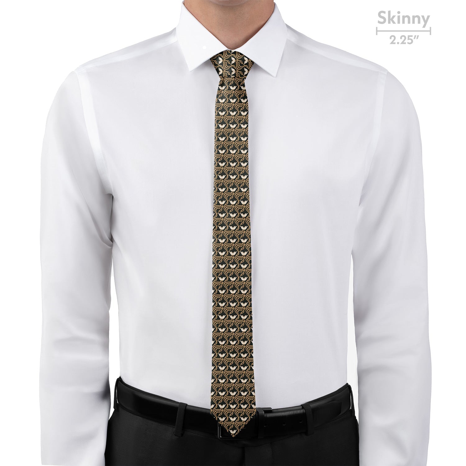 Gatsby Floral Necktie - Skinny 2.25" -  - Knotty Tie Co.