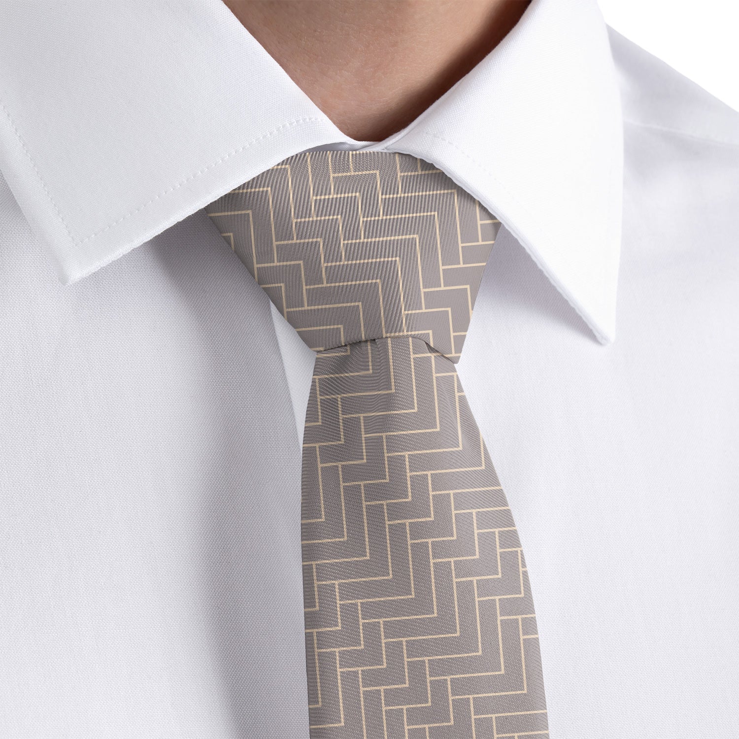 Geo Herring Necktie - Dress Shirt - Knotty Tie Co.