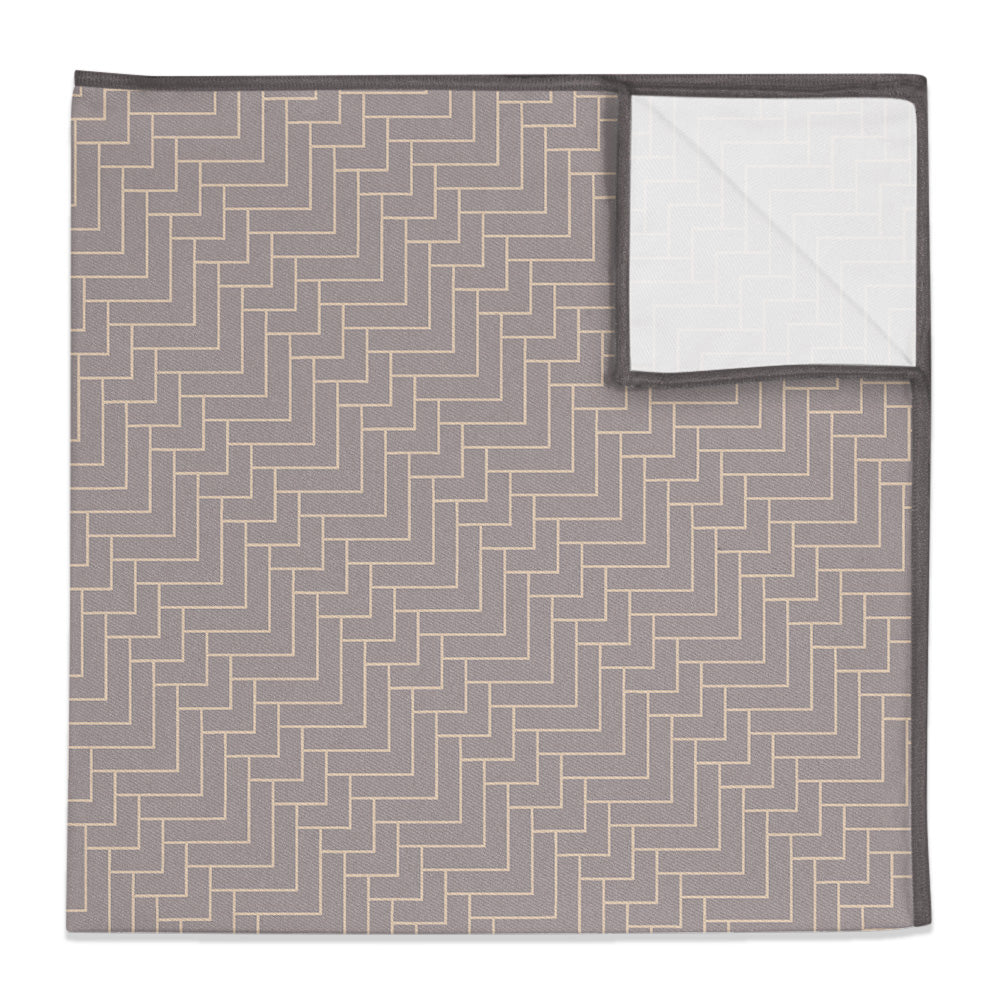 Geo Herring Pocket Square - 12" Square - Knotty Tie Co.