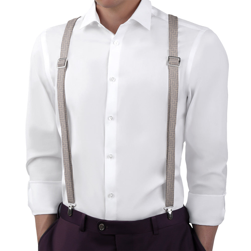 Geo Herring Suspenders - Main View - Knotty Tie Co.