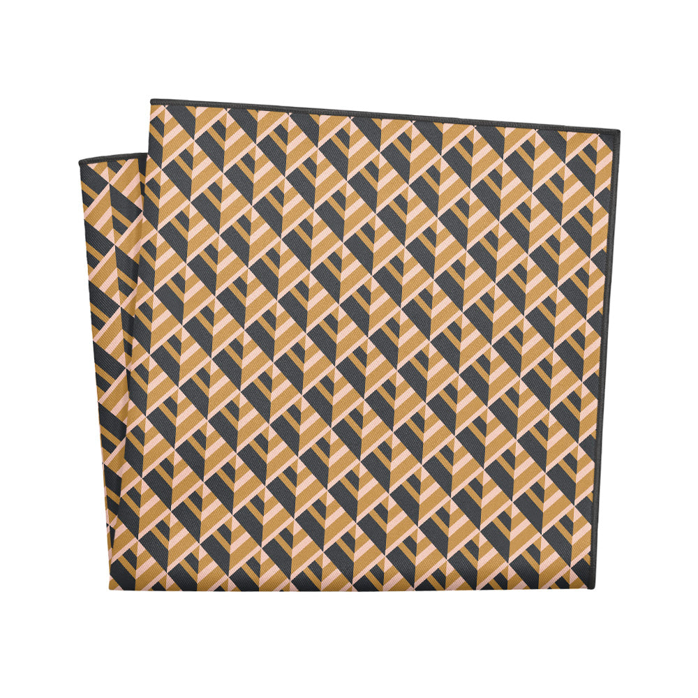 Geo Plates Pocket Square - 12" Square - Knotty Tie Co.