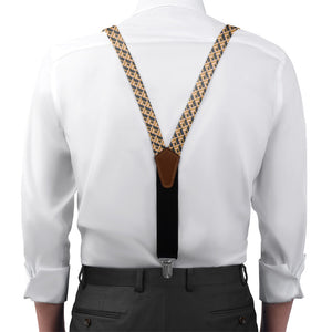 Geo Plates Suspenders - On Model Front View - Knotty Tie Co.