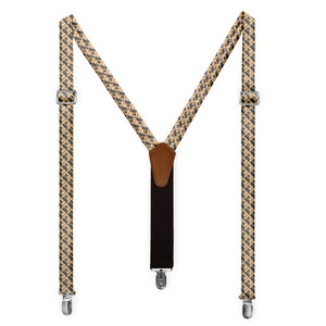 Geo Plates Suspenders - Full Front View - Knotty Tie Co.