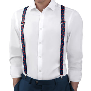 Georgia State Outline Suspenders - On Model Back View - Knotty Tie Co.