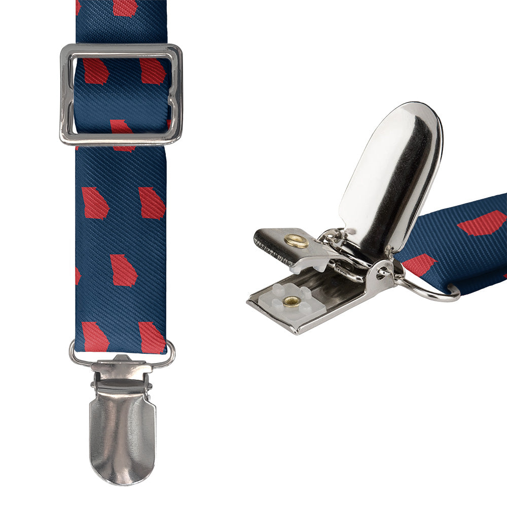 Georgia State Outline Suspenders - Hardware and Strap - Knotty Tie Co.