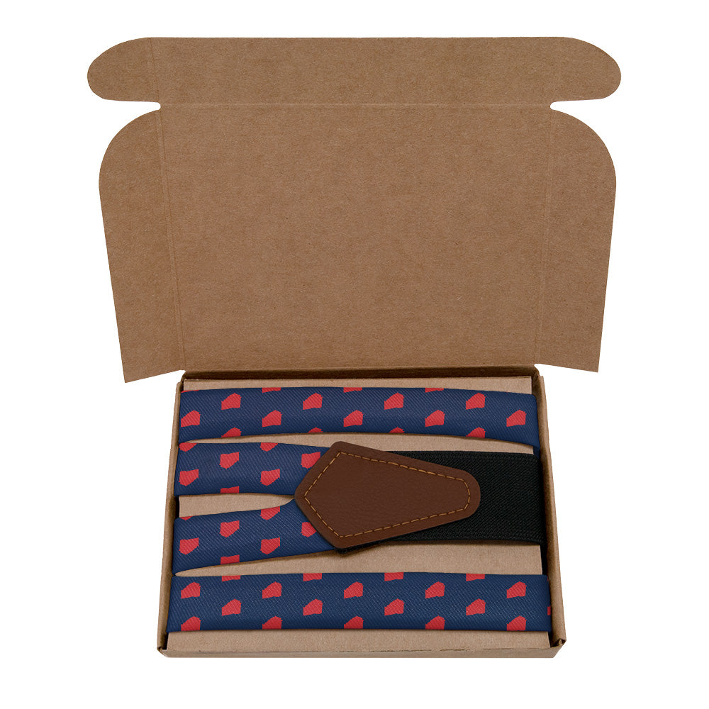 Georgia State Outline Suspenders - Kraft Gift Box Packaging - Knotty Tie Co.