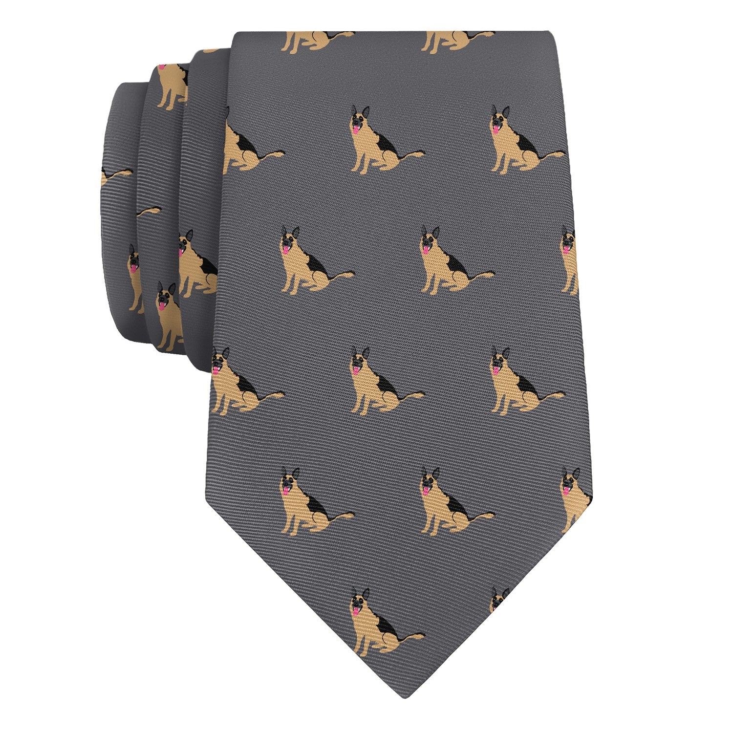 German Shepherd Necktie - Rolled - Knotty Tie Co.