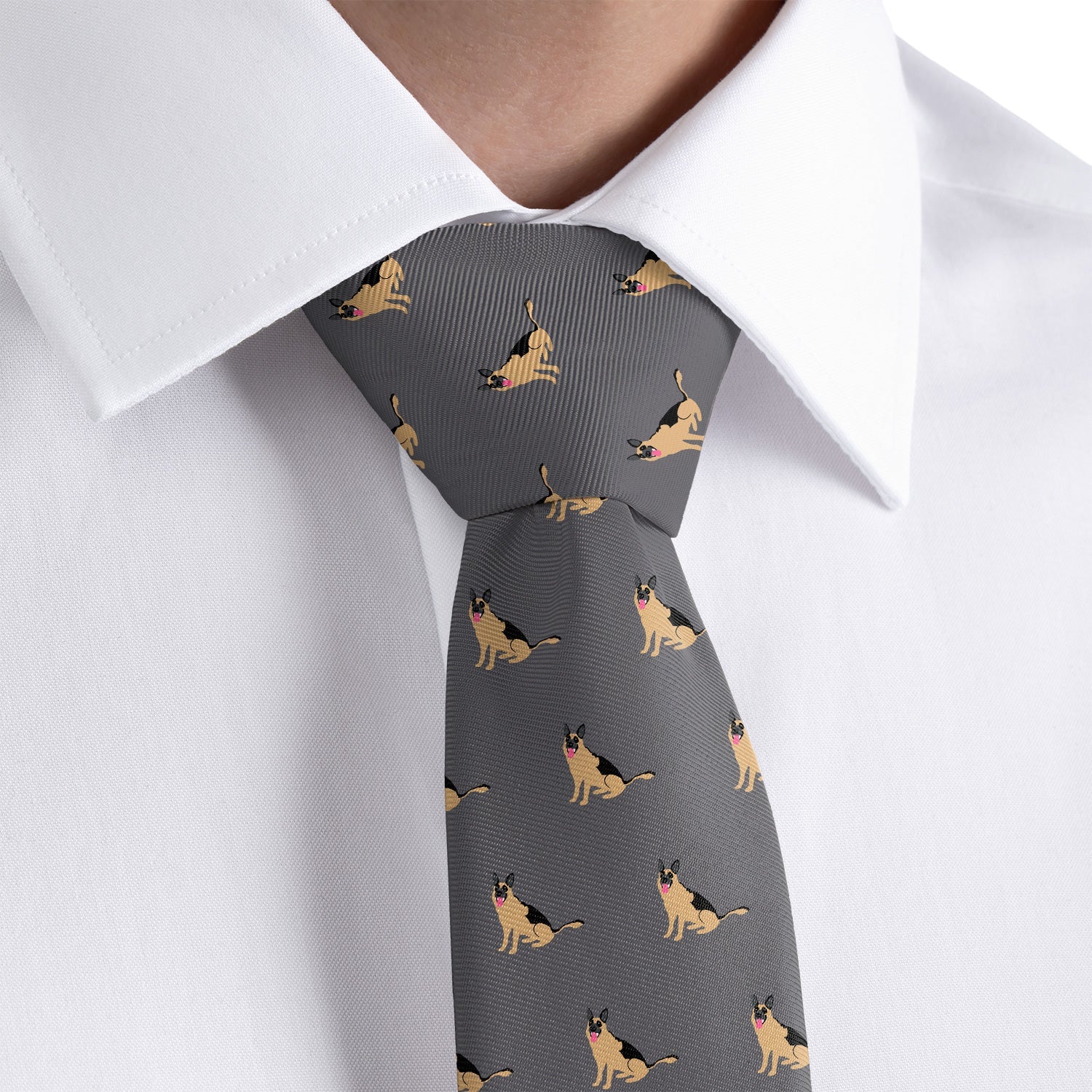 German Shepherd Necktie - Rolled - Knotty Tie Co.