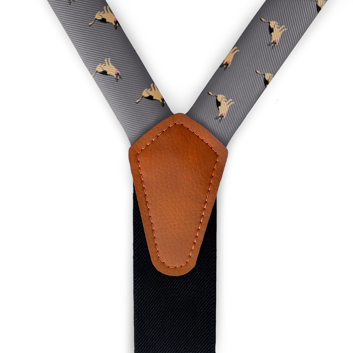 German Shepherd Suspenders - Vegan Leather Y-Back - Knotty Tie Co.