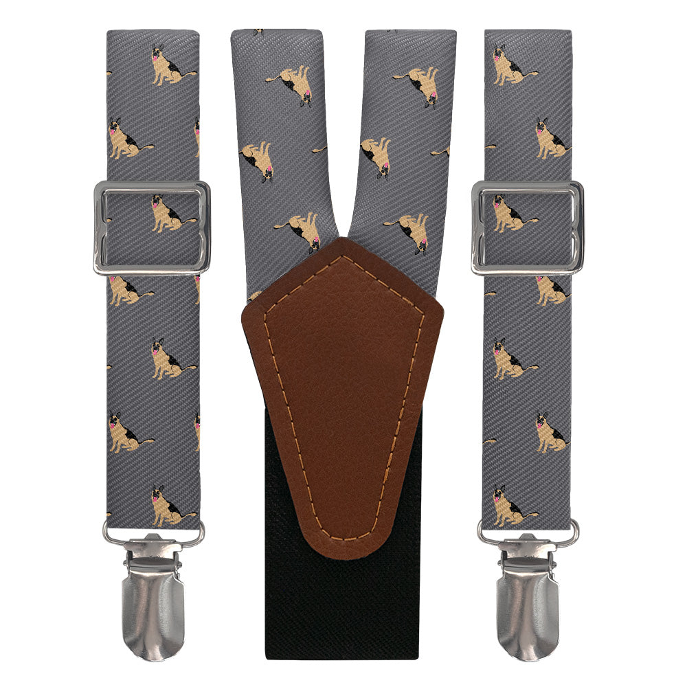 German Shepherd Suspenders - Main View - Knotty Tie Co.