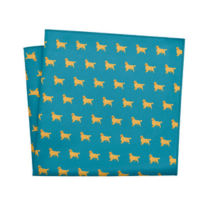 Golden Retriever Pocket Square - 12" Square - Knotty Tie Co.