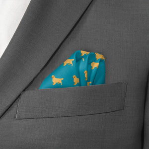 Golden Retriever Pocket Square - Wave Fold - Knotty Tie Co.