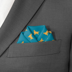 Golden Retriever Pocket Square - Scalloped Fold - Knotty Tie Co.