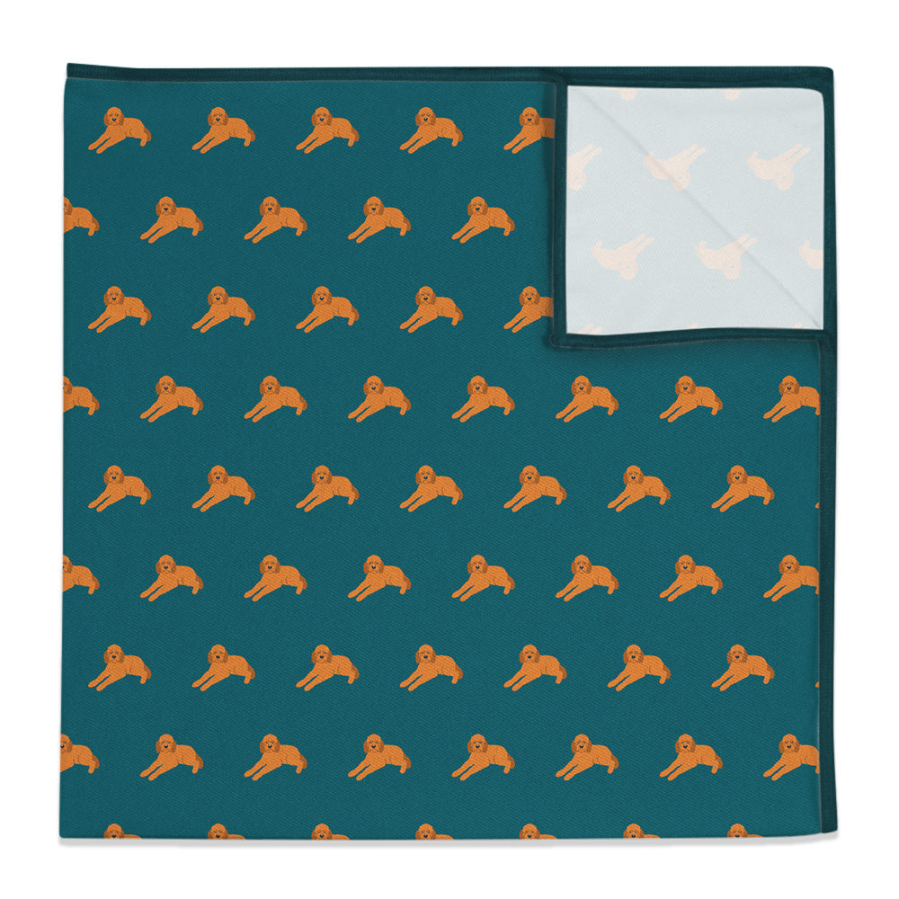 Goldendoodle Pocket Square - 12" Square - Knotty Tie Co.