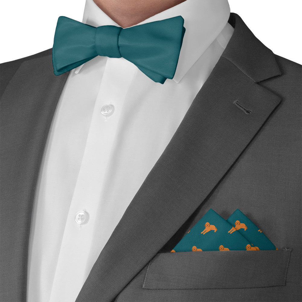 Goldendoodle Pocket Square - Matching Bow Tie - Knotty Tie Co.