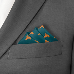 Goldendoodle Pocket Square - Stairs Fold - Knotty Tie Co.