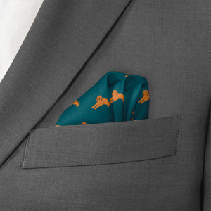 Goldendoodle Pocket Square - Wave Fold - Knotty Tie Co.