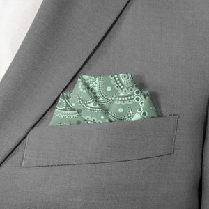 Goldie Paisley Pocket Square - Scalloped Fold - Knotty Tie Co.