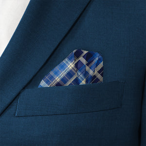 Gone Plaid Pocket Square - Wave Fold - Knotty Tie Co.