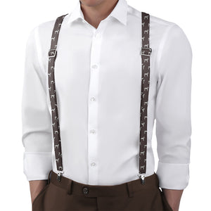 Great Dane Suspenders - On Model Back View - Knotty Tie Co.