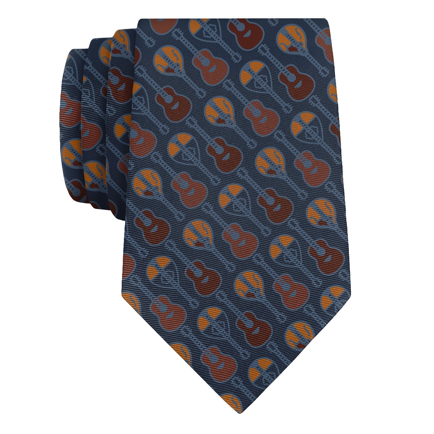 Guitars Necktie - Rolled - Knotty Tie Co.