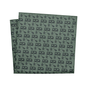 Happy Camper Pocket Square - 12" Square - Knotty Tie Co.