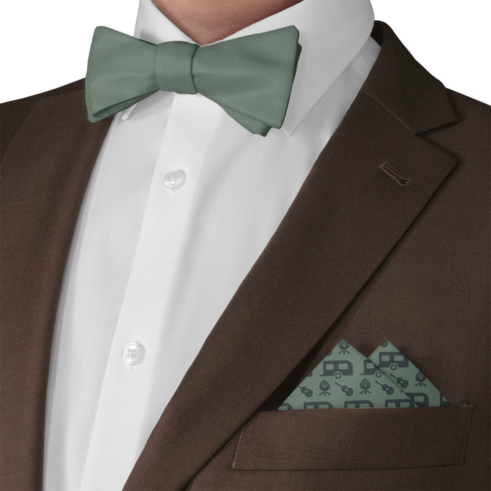 Happy Camper Pocket Square - Matching Bow Tie - Knotty Tie Co.