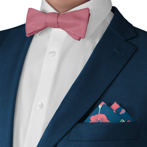 Happy Hibiscus Pocket Square - Matching Bow Tie - Knotty Tie Co.