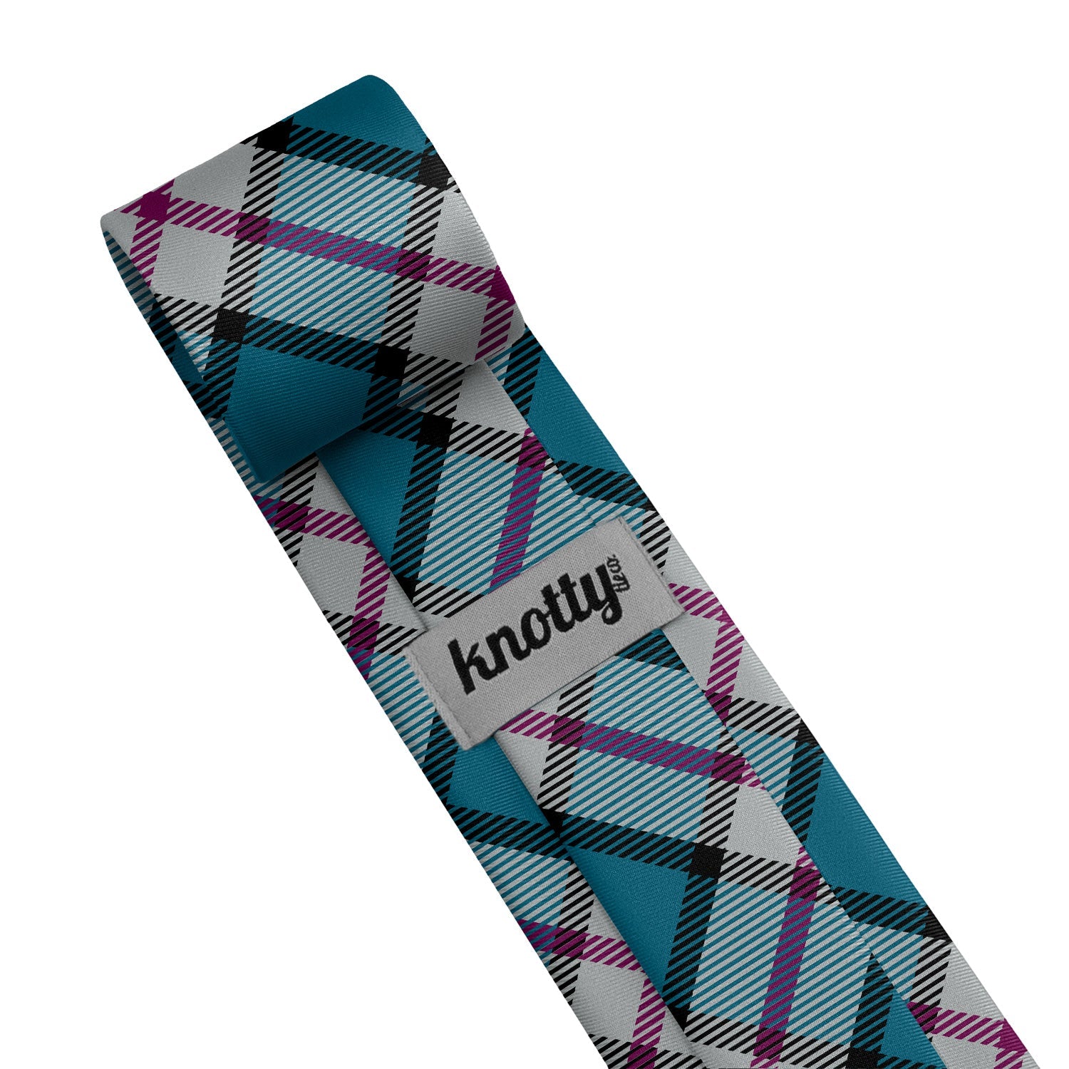 Harrison Plaid Necktie - Tag - Knotty Tie Co.