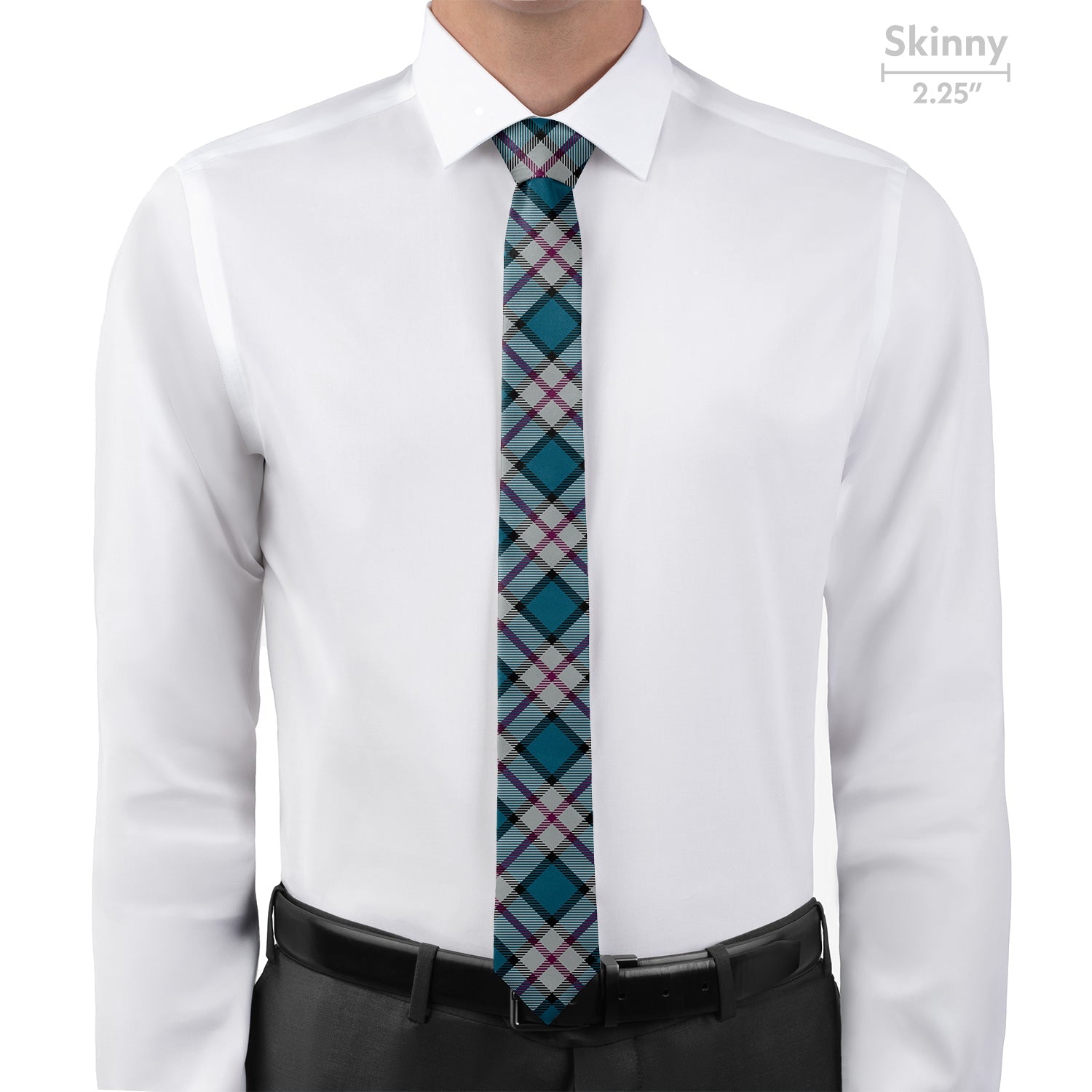 Harrison Plaid Necktie - Skinny - Knotty Tie Co.