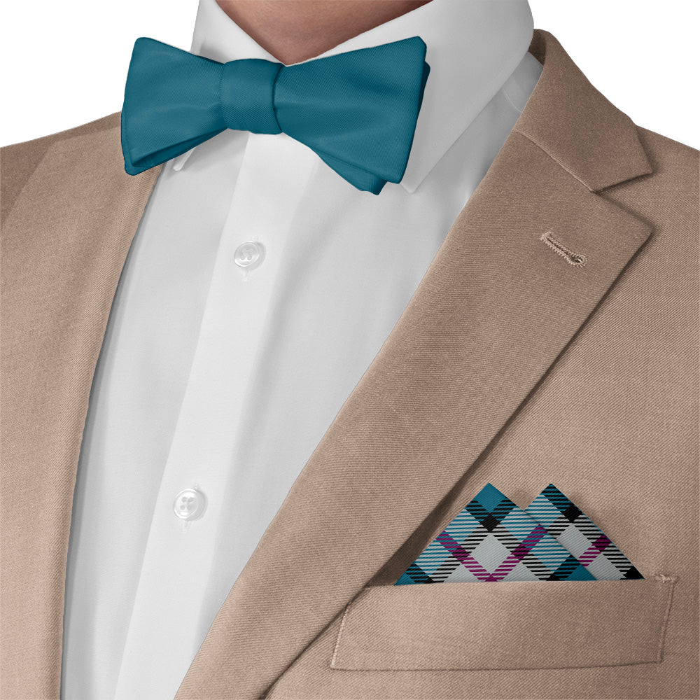 Harrison Plaid Pocket Square - Matching Bow Tie - Knotty Tie Co.