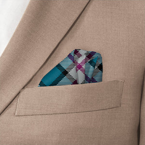 Harrison Plaid Pocket Square - Wave Fold - Knotty Tie Co.