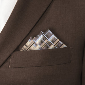 Hartman Plaid Pocket Square - Stairs Fold - Knotty Tie Co.