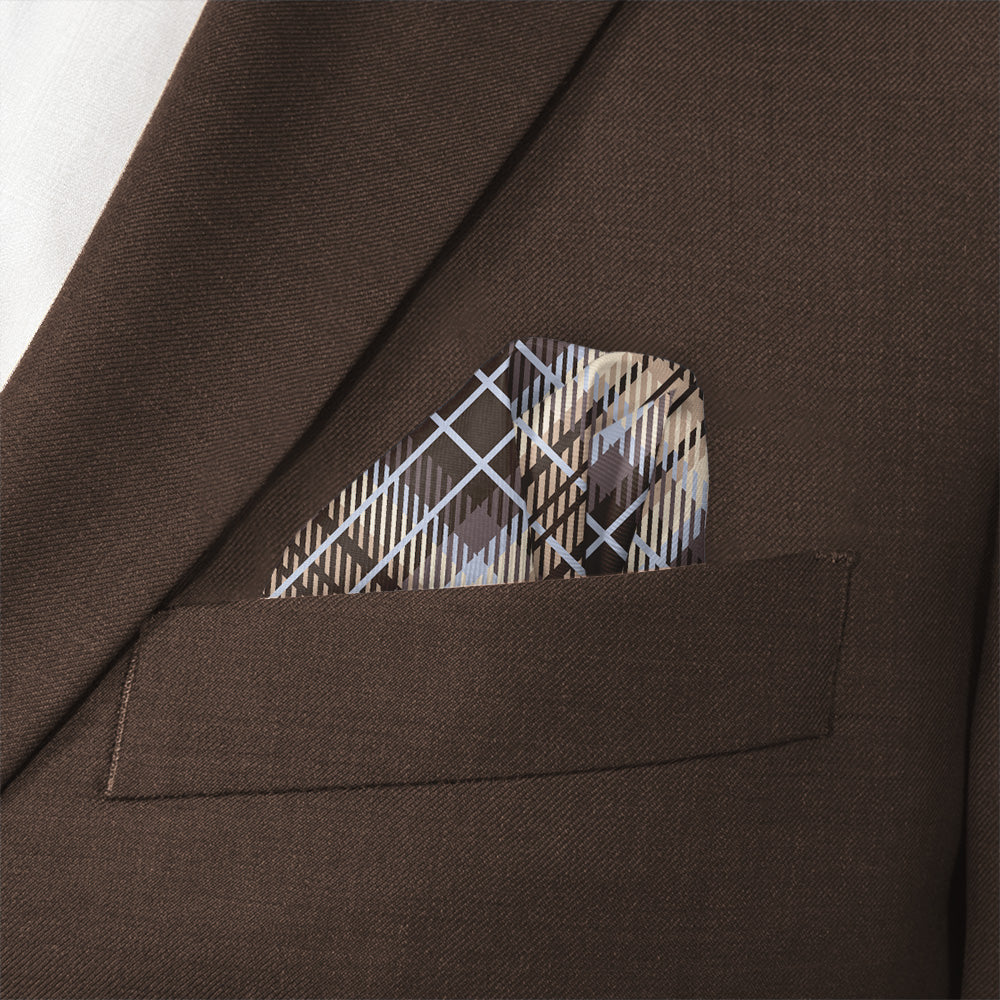 Hartman Plaid Pocket Square - Wave Fold - Knotty Tie Co.