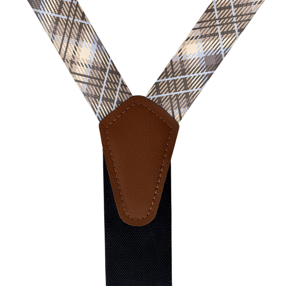 Hartman Plaid Suspenders - Vegan Leather Y-Back - Knotty Tie Co.