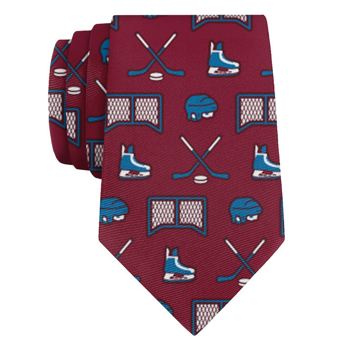 Hat Trick Hockey Necktie 1 Rolled - Knotty Tie Co.